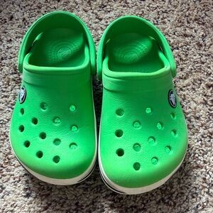 Kids Green Crocs size 8